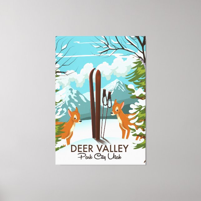Toile Deer Valley Park City Utah ski poster Voyage (Recto)