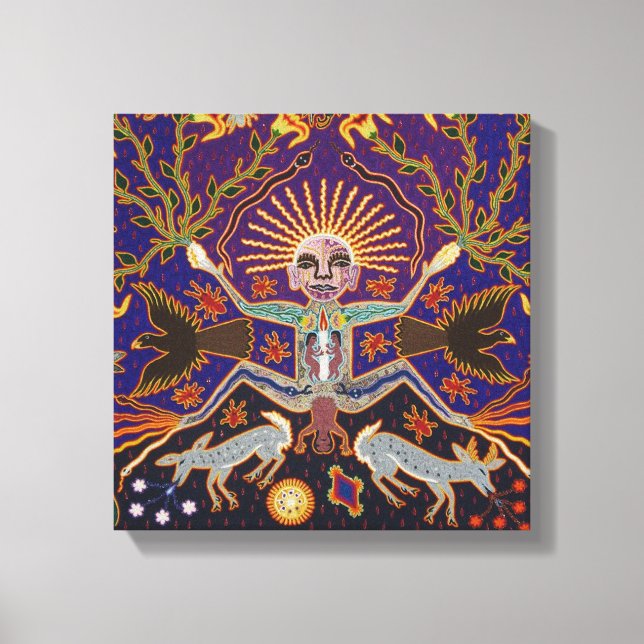 Toile Déesse aztèque maya mexicaine Art tribal ethnique  (Recto)