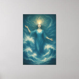 Toile Déesse de la radiance océanique – Aura de lumière