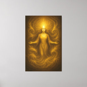 Toile Déesse de la Révélation Dorée – Aura de Lumière Ra