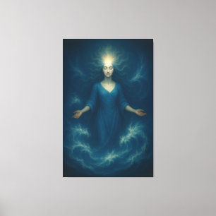 Toile Déesse de Lumière Mystique – Art de l'Énergie Divi