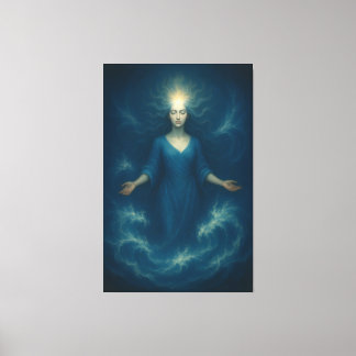 Toile Déesse de Lumière Mystique – Art de l'Énergie Divi
