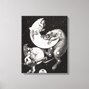 Toile Déesse lunaire céleste antique et ours Ursa Major