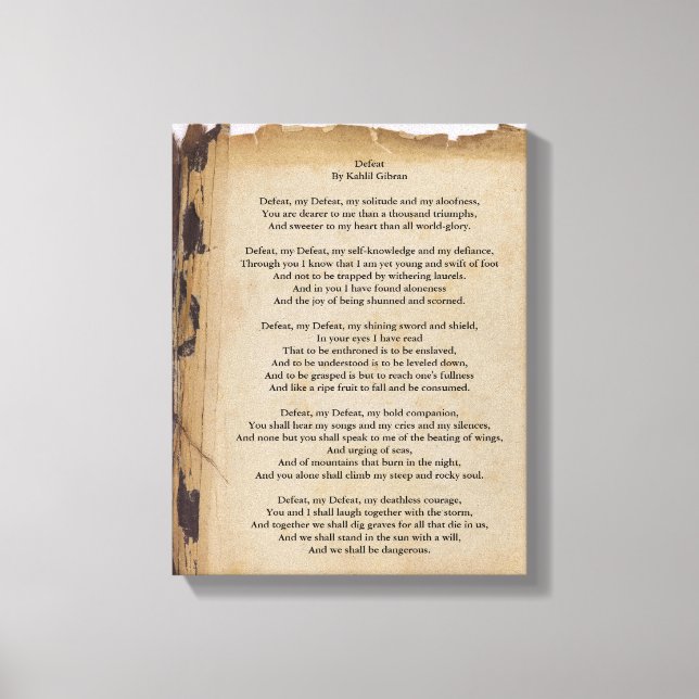 Toile Défaite Par Kahlil Gibran (Recto)