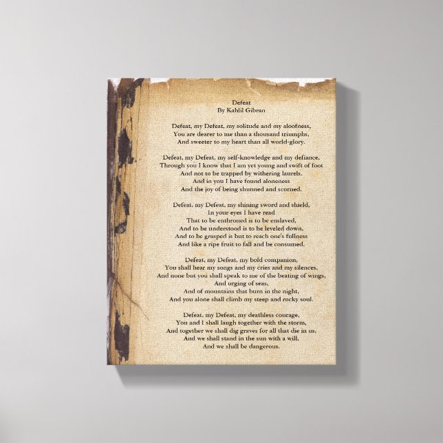 Toile Défaite Par Kahlil Gibran (Recto)