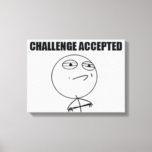 Toile Défi accepté (Recto)
