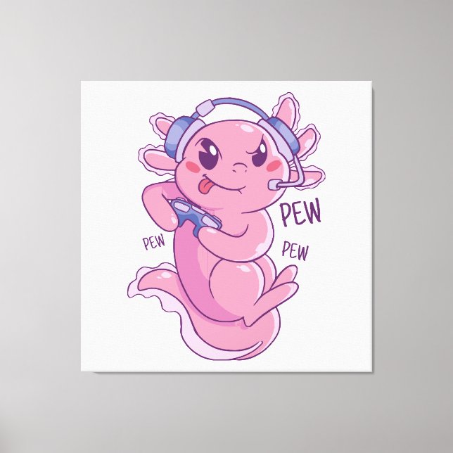 Toile Défi de jeu Axolotl Blast (Recto)