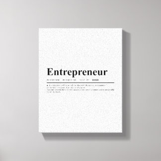 Toile Définition de l'entrepreneur | Devis motivationnel