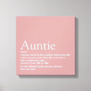 Toile Définition de Tante Tante Rose Féminine Moderne