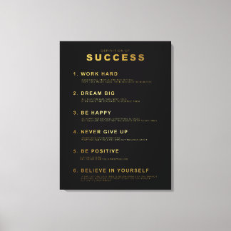 Toile Définition du succès | Citation motivationnelle