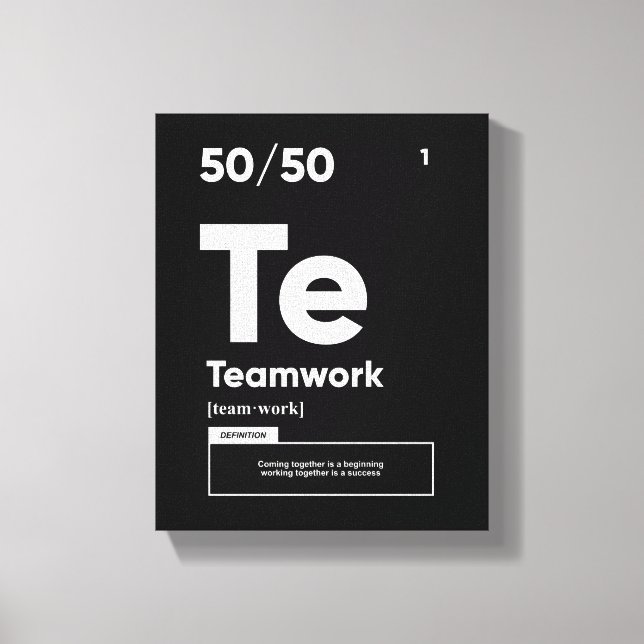 Toile Définition du travail d'équipe | Affiche motivatio (Recto)