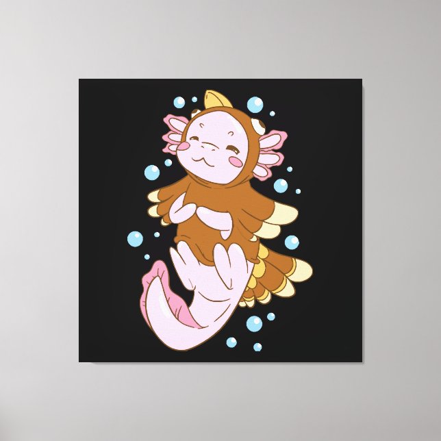 Toile Déguisement de dinde Axolotl Amusant (Recto)