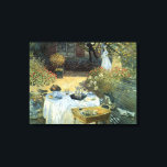Toile Déjeuner de Claude Monet, impressionnisme Vintage<br><div class="desc">Le Luncheon (1876) de Claude Monet est un tableau vintage de la nature aux beaux-arts de l'impressionnisme qui présente un déjeuner pique-nique de printemps dans le jardin avec thé de l'après-midi. Un enfant joue tranquillement sur le sol avec des jouets. À propos de l'artiste : Claude Monet (1840-1926) est un...</div>