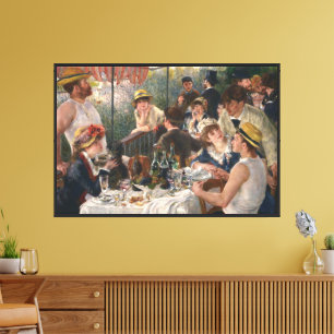 Toile Déjeuner de la fête nautique - Auguste Renoir