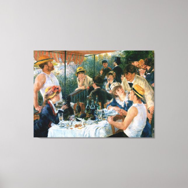 Toile Déjeuner de Renoir de la fête nautique (1881) (Recto)