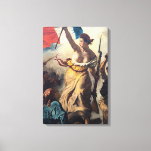 Toile Delacroix - La Liberté guidant le peuple Gros plan