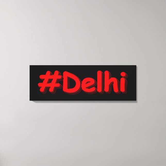 Toile "#Delhi" Joli Design. Commandez dès maintenant  (Recto)