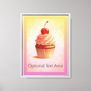 Toile Délicieux éléments graphiques de gâteau pastel - I