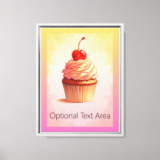 Toile Délicieux éléments graphiques de gâteau pastel - I