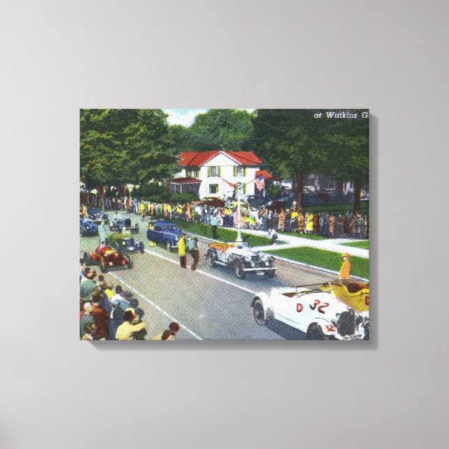 Toile Démarrage à la course automobile du Grand Prix (Recto)