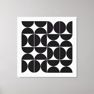 Toile Demi-cercles moisi en noir