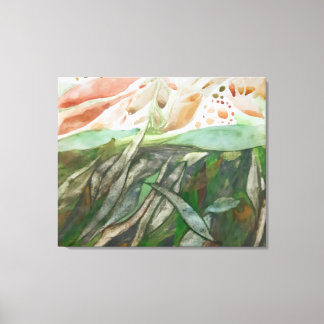 Toile Demi-verdure et demi-couleur feuillage botanique