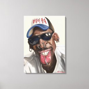 Toile Dennis Rodman - caricature sur la copie 18 x 24 de