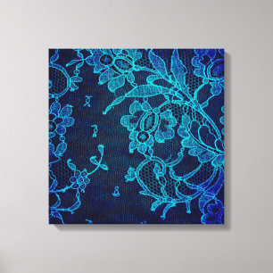 Toile Dentelle bleu marine victorienne féminine parisien