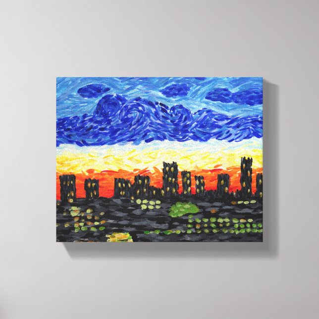 Toile Denver, Co skyline (Recto)