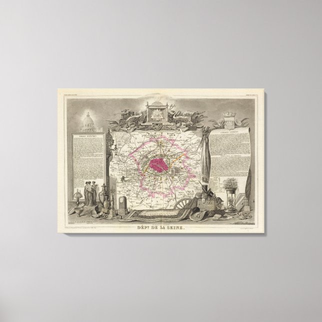 Toile Département De La Seine (Recto)