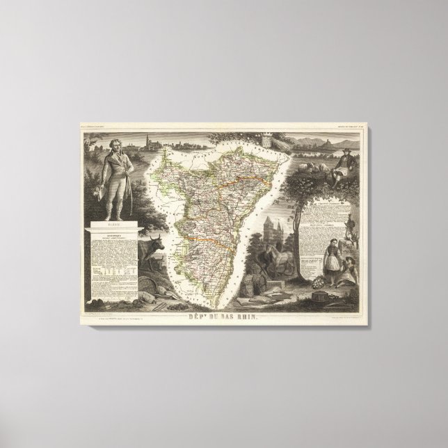 Toile Département du Bas-Rhin (Recto)