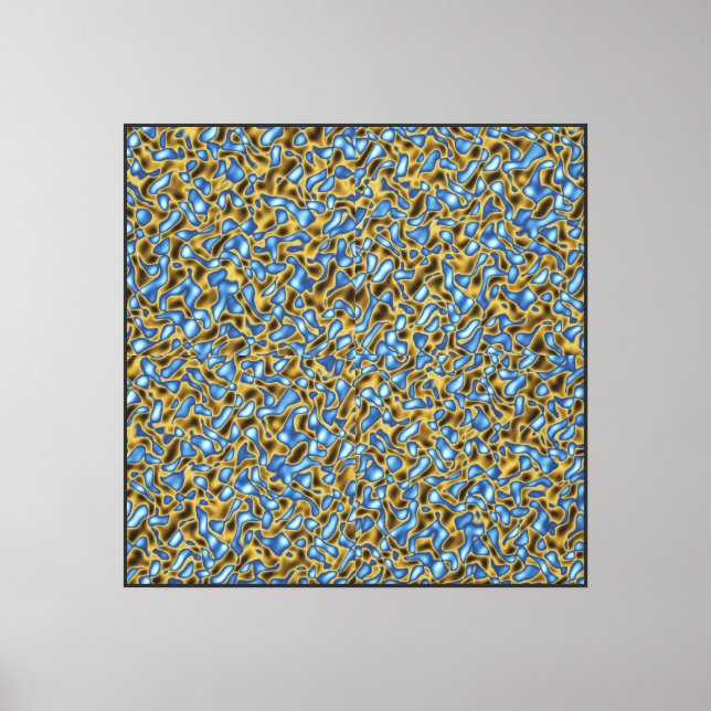 Toile Déplacement de couleurs dorées  (Recto)