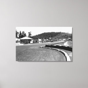 Toile Depoe Bay, Oregon Vue Ville Le Long De La Voie Mar