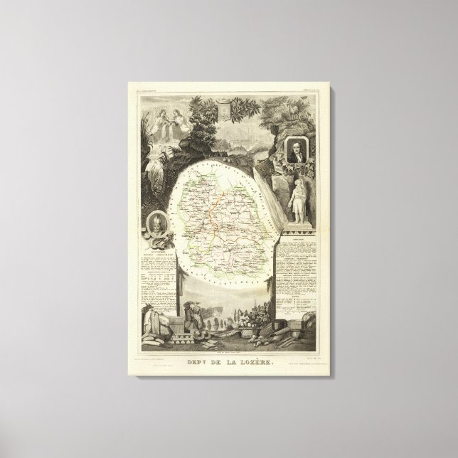 Toile Dept Any Lozere (Recto)