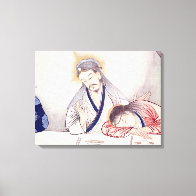 Toile Dernière Cène, Christ et Saint Jean (Recto)
