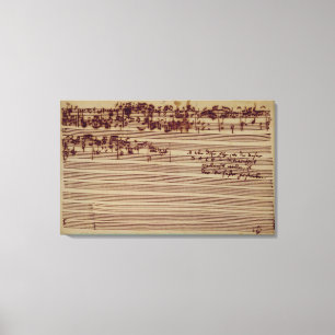 Toile Dernière page de l'art de la fugue, 1740s