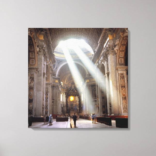 Toile Des faisceaux de lumière solaire se déversent à tr (Recto)