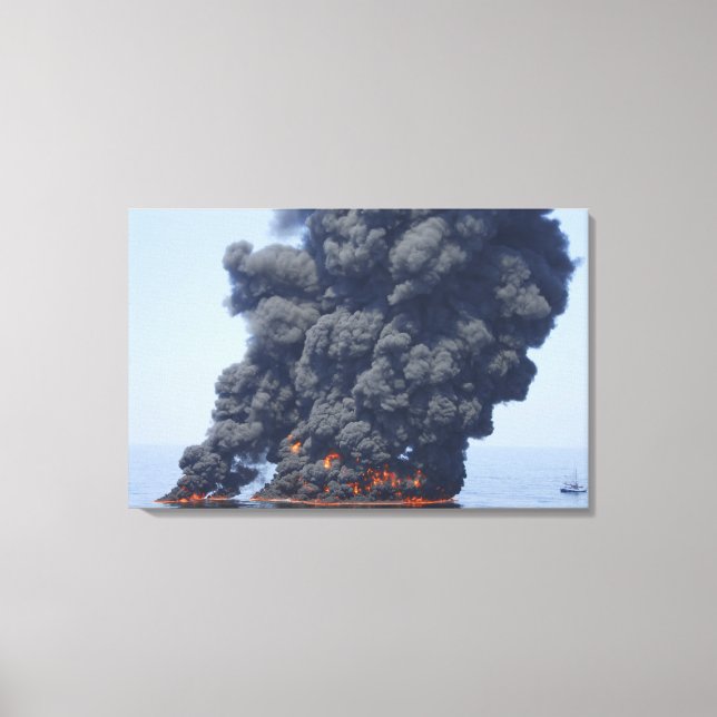 Toile Des nuages sombres de fumée et de feu émergent 2 (Recto)