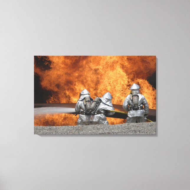 Toile Des pompiers neutralisent un incendie (Recto)