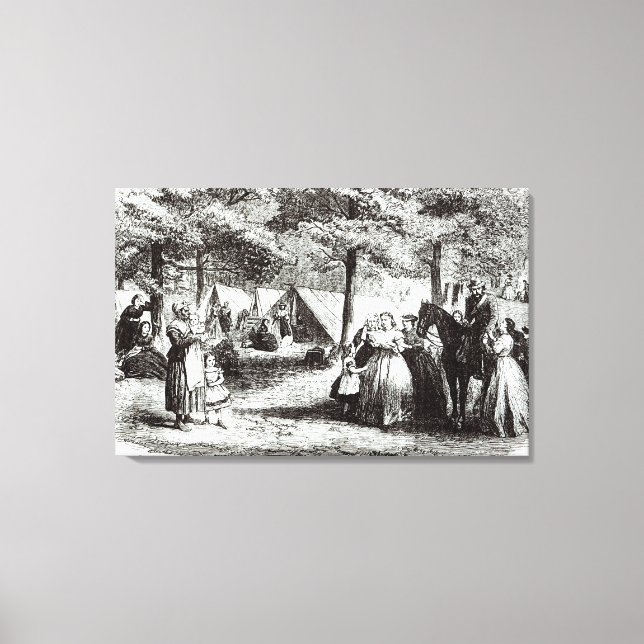 Toile Des réfugiés du Sud campant dans les bois (Recto)