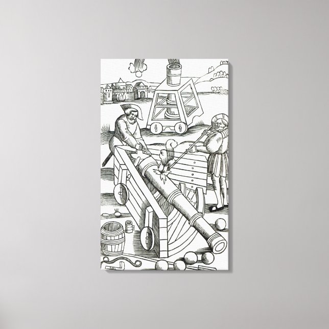 Toile Des soldats tirent sur un canon (Recto)