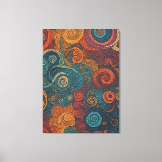 Toile des tourbillons colorés sur une surface (Recto)