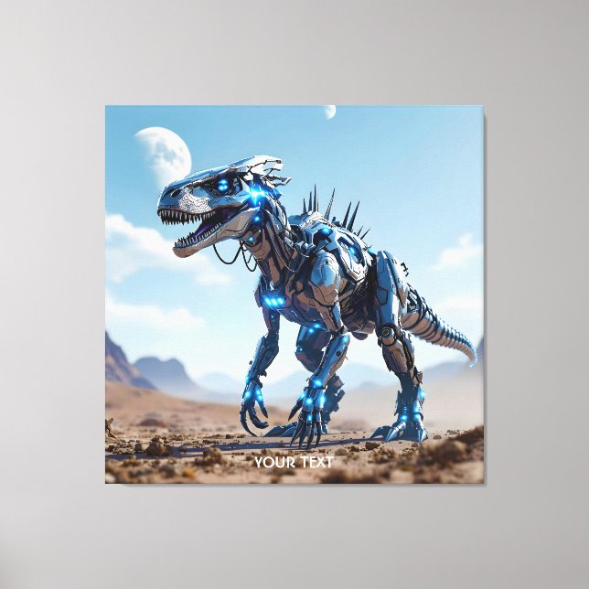 Toile Désert de Cyborg Dinosaur Imaginaire mignon (Recto)
