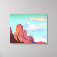 Désert du Sud-Ouest avec Montagnes Art minimaliste