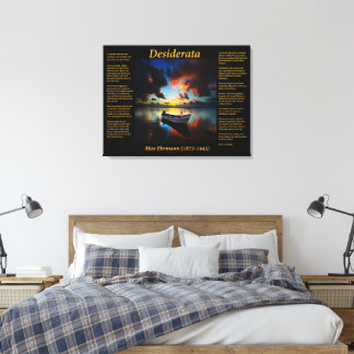 Toile Desiderata avec Bateau Lone et Océan