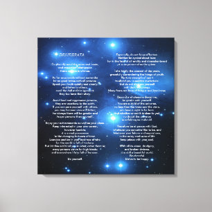 Toile Desiderata sur la galaxie de Pleiades