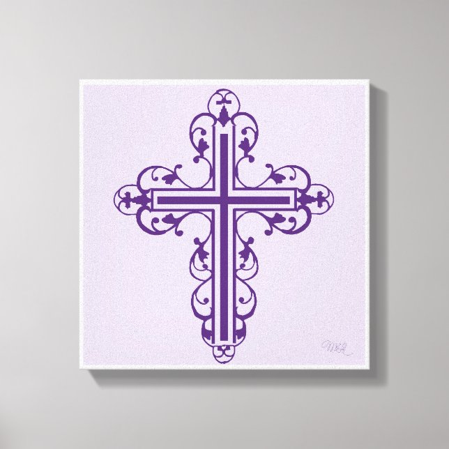Toile Design croisé fantaisie n° 7 violet (Recto)