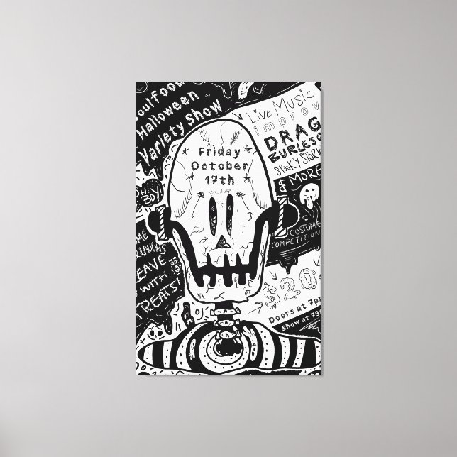 Toile Design d'affiche d'Halloween (Recto)