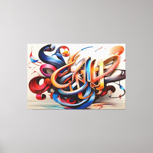 Toile Design d'art de Calligraphie (Recto)