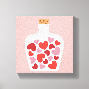 Toile Design de carte de Saint-Valentin